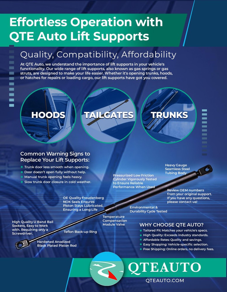 Front Hood Lift Support For 2007-2012 GMC Acadia