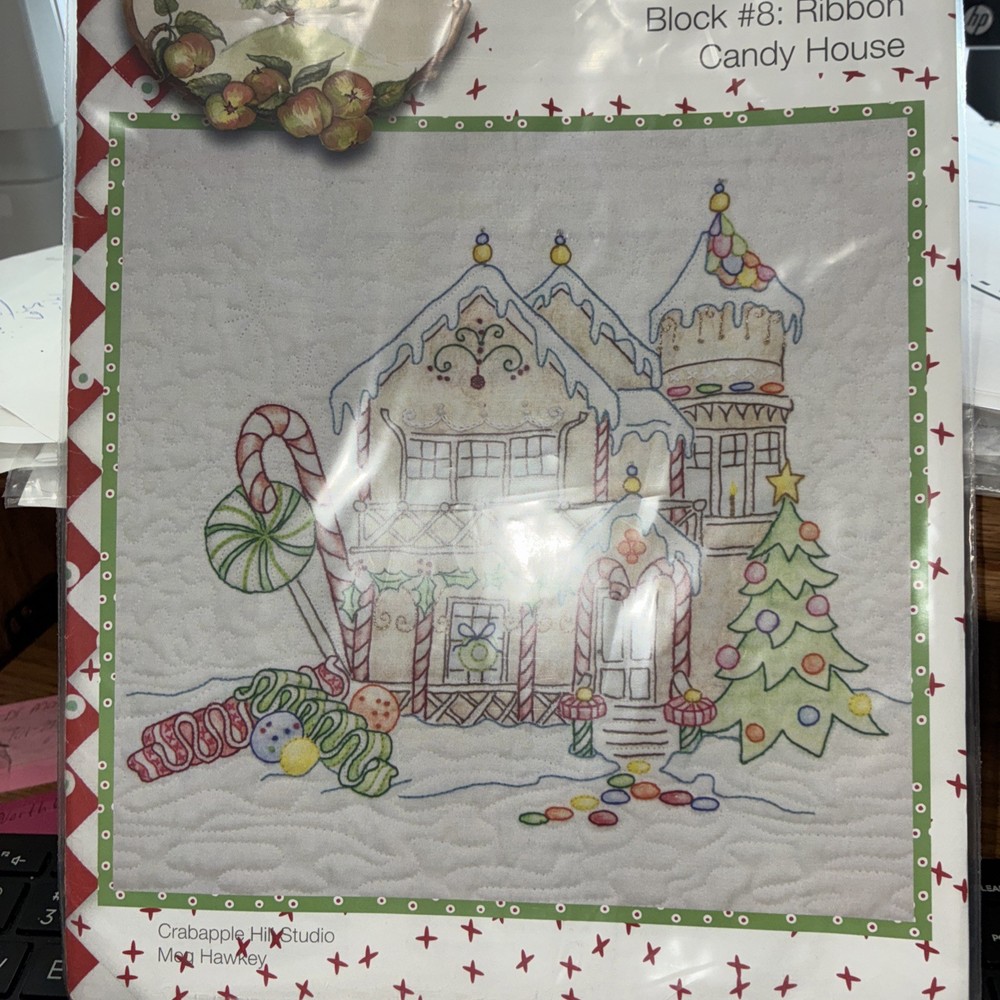 Gingerbread Square Stitching patterns -7 CAH Patterns Pre~owned As Is