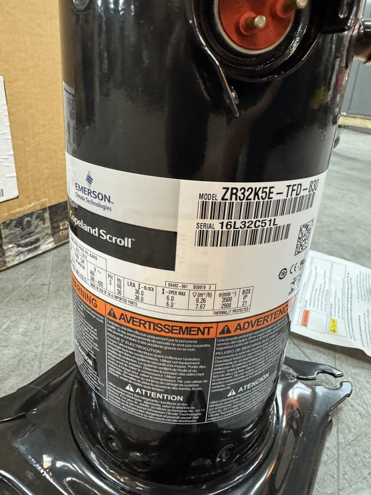 NEW!! NOS COPELAND SCROLL ZR32K5E-TFD-830 COMPRESSOR