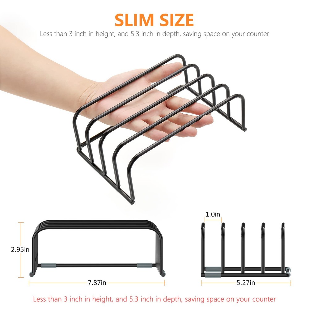 Cutting Board Storage Rack, Compact Cutting Board Organizer, Chopping Board S...