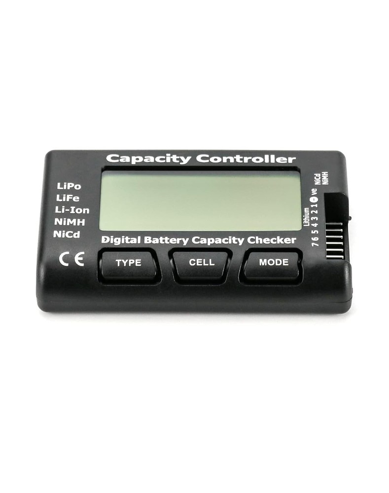 QWORK RC Cellmeter Controller Tester Voltage Tester, 7 Digital 1 Pack, Black