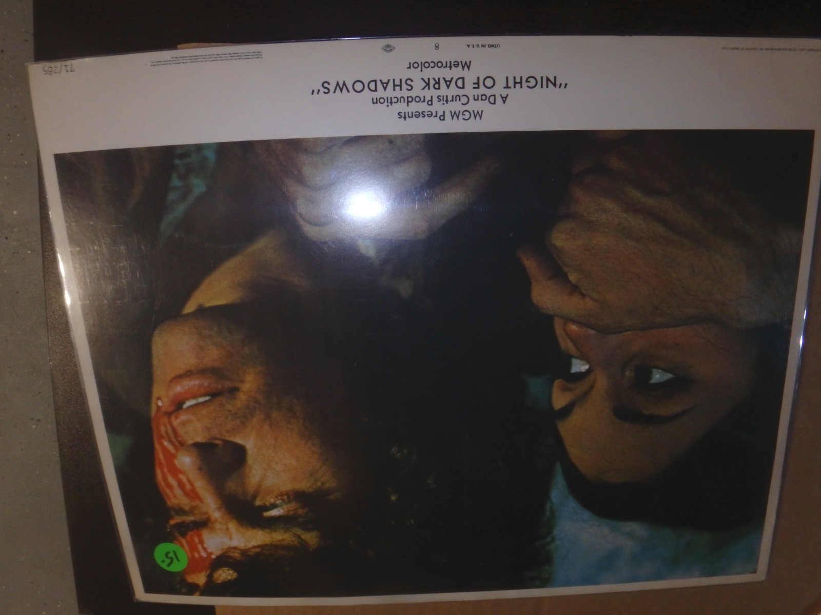 "NIGHT OF DARK SHADOWS" KATE JACKSON 1971 ORIGINAL LOBBY CARD SET OF 2 !