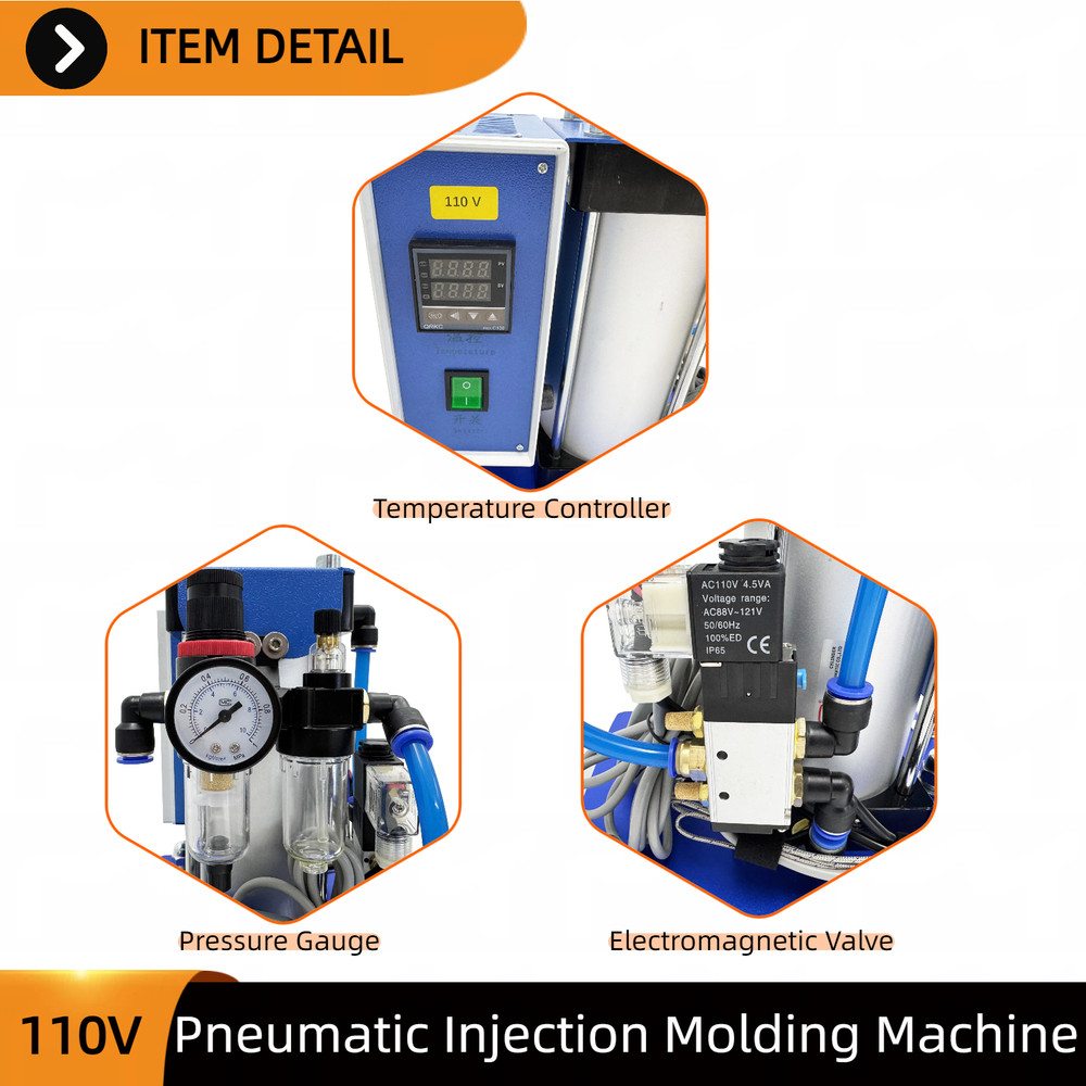110V Pneumatic Injection Molding Machine for Lab Plastic Injection Prototyping