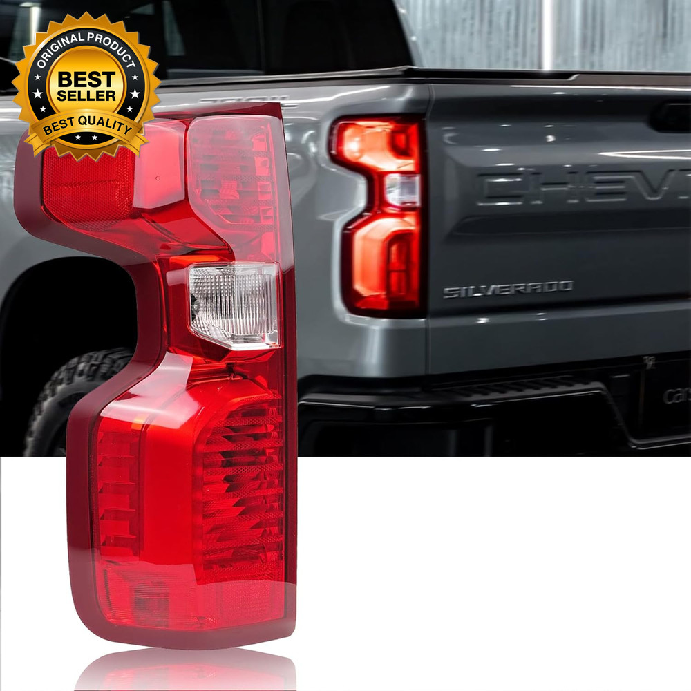 Driver Side Tail Light Assembly Compatible with Chevy Silverado 1500 2500HD