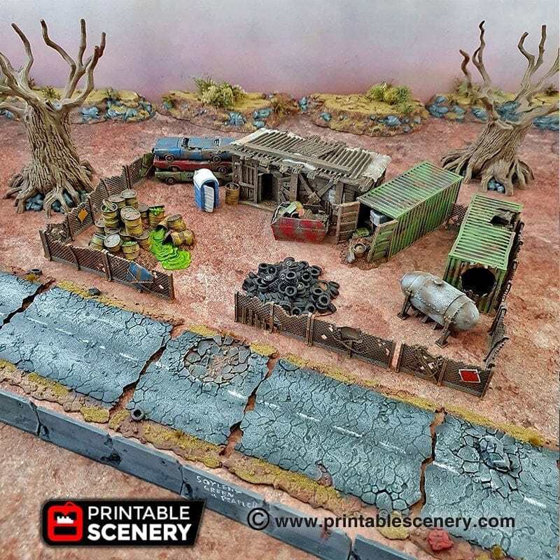 Scrapyard - Apocalyptic Building - Tabletop Terrain Gaslands Apocalyptic