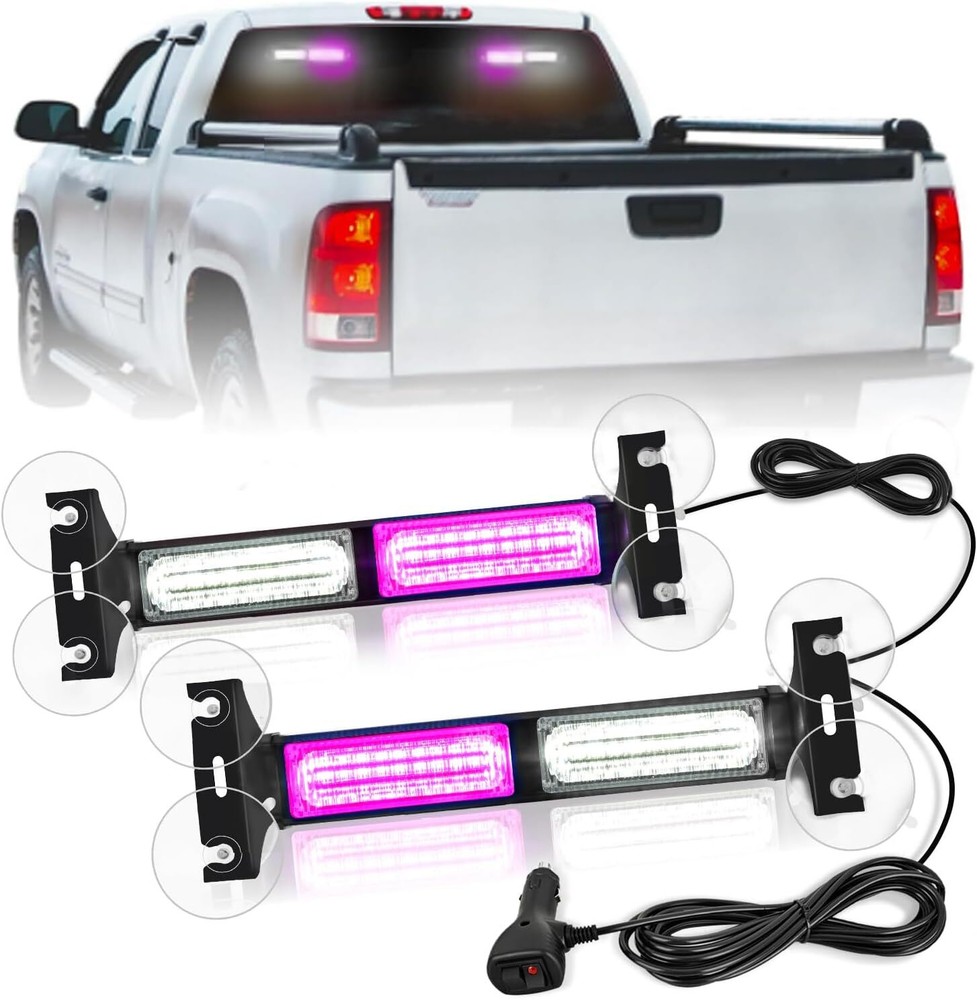 Nilight 40LED Light Bar with Suction Cups 12 choose Interior Windshield