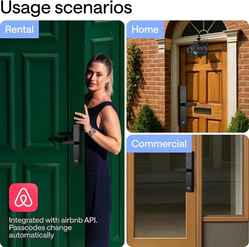 WiFi Smart Door Lock with Camera - European DIN Standard Not U.S ANSI Compatible