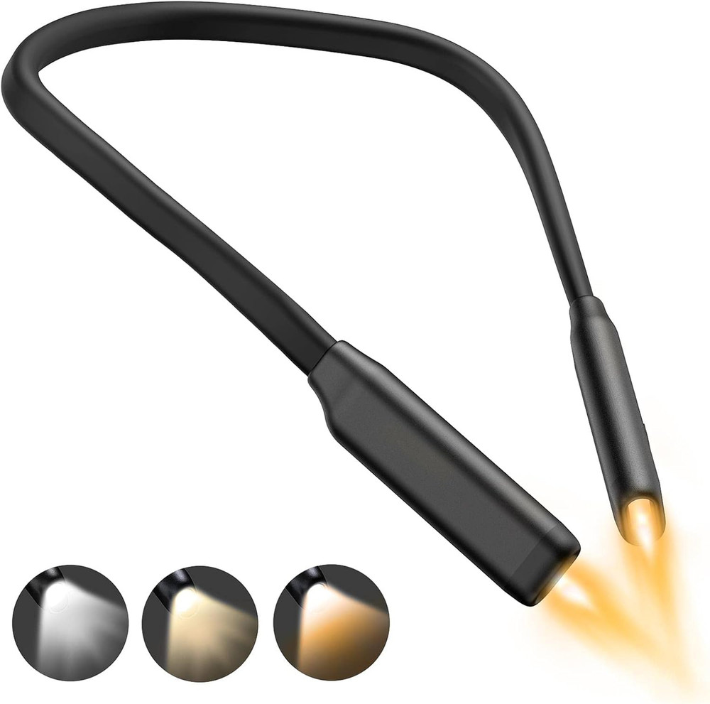 Book Light LED Neck Reading Light,Bendable Rechargeable Book Light for Reading i