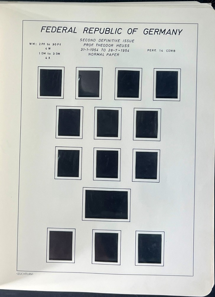 Federal Republic of Germany Lighthouse Leuchtturm Album 1949-1956 ZAYIX