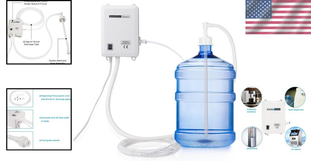 Quiet Bottled Water Dispensing Pump - Easy Installation