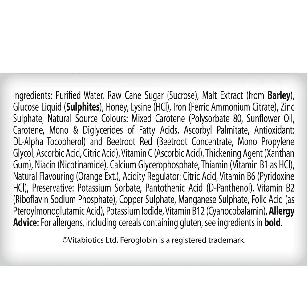 Vitabiotics Organic Feroglobin Liquid 500ml