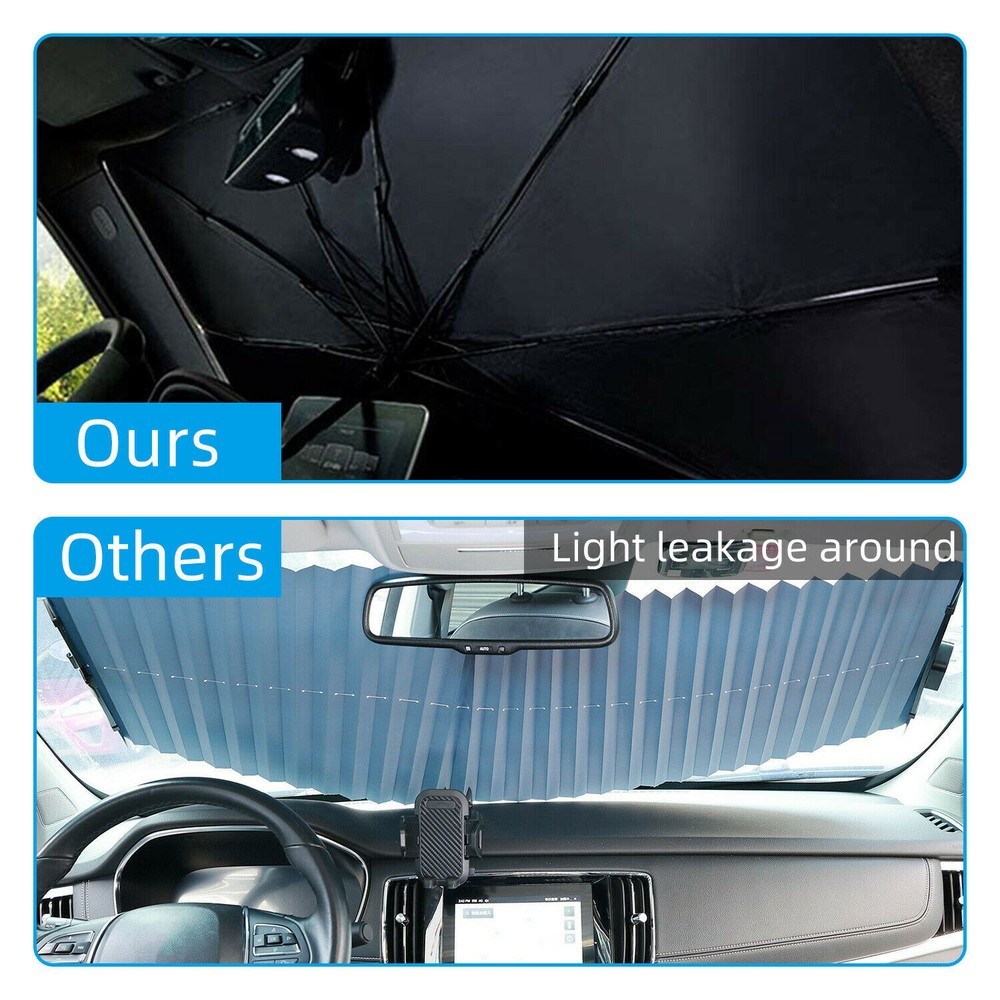 Car Windshield Sunshade Foldable Umbrella Front Window Cover Visor Umbrella