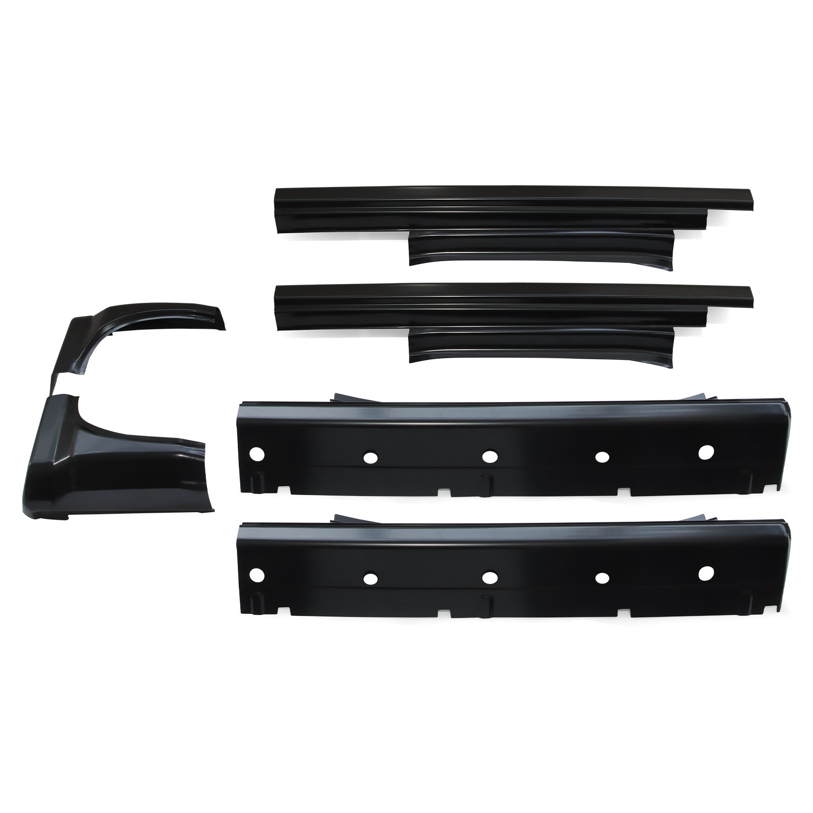 Steel Pair of Rocker Panel & Cab Corners for 2014-2018 Chevy GMC Crew Cab Pickup