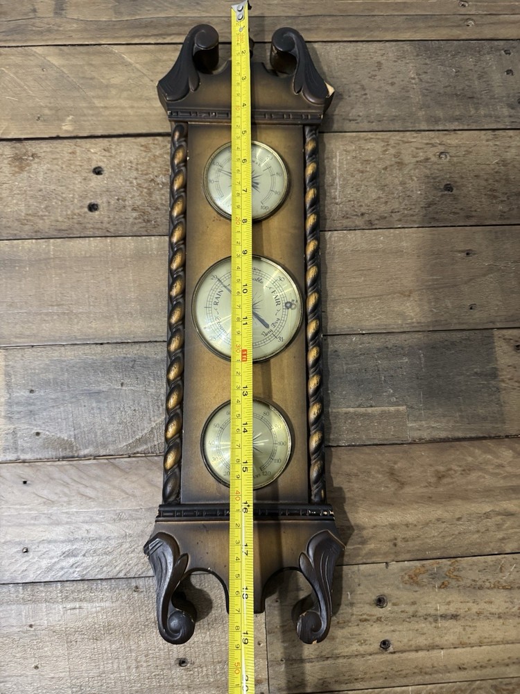 Vintage Jason Wall Weather Station Barometer