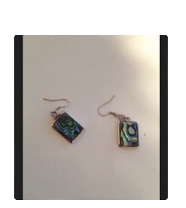 Abalone Pierced Earrings Dangling
