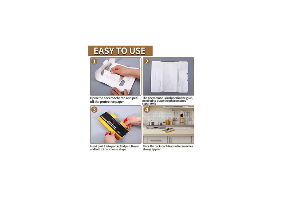 20 Pack Roach Traps, Cockroach Traps Indoor Home, Glue Roach Traps, Child & Pets