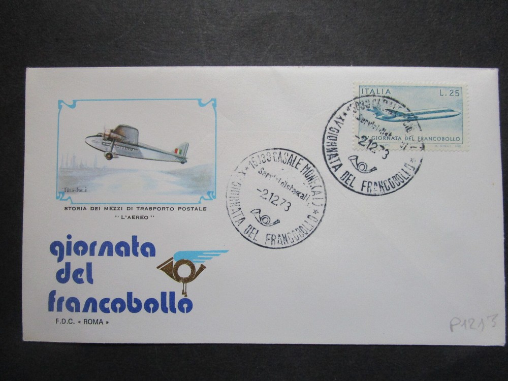 1973 FDC ITALY REPUBLIC XV STAMP DAY (P1213)