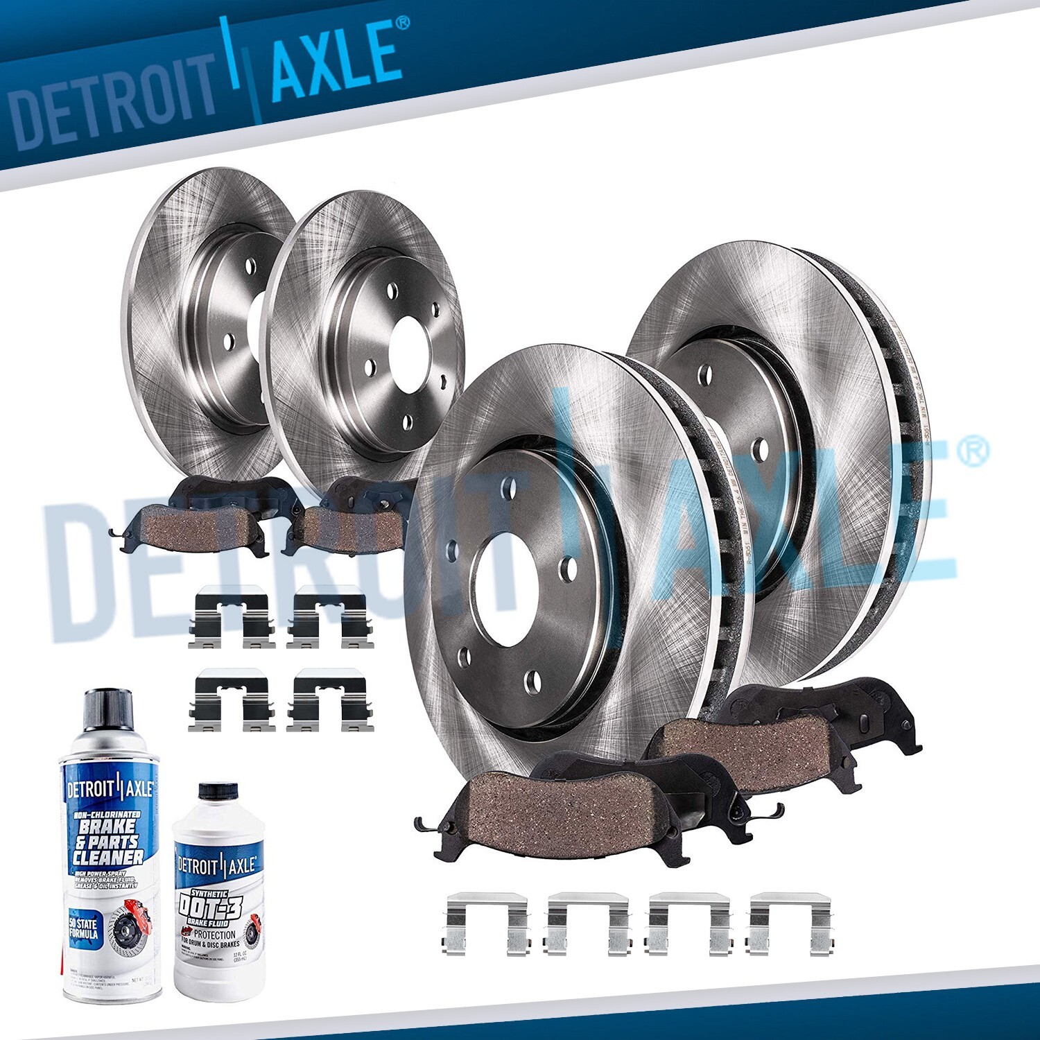 Front Rear Disc Rotors Brake Pads Kit for 2014-2016 Kia Soul Naturally Aspirated