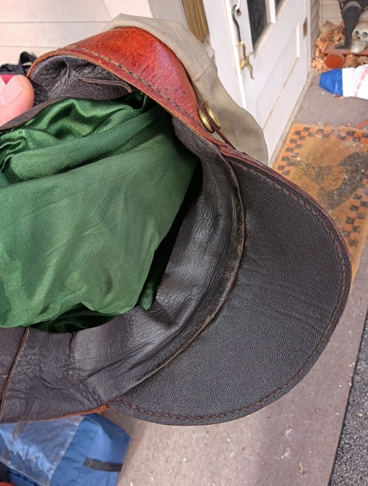 WW2 Navy Airforce Crusher Hat Leather Rare
