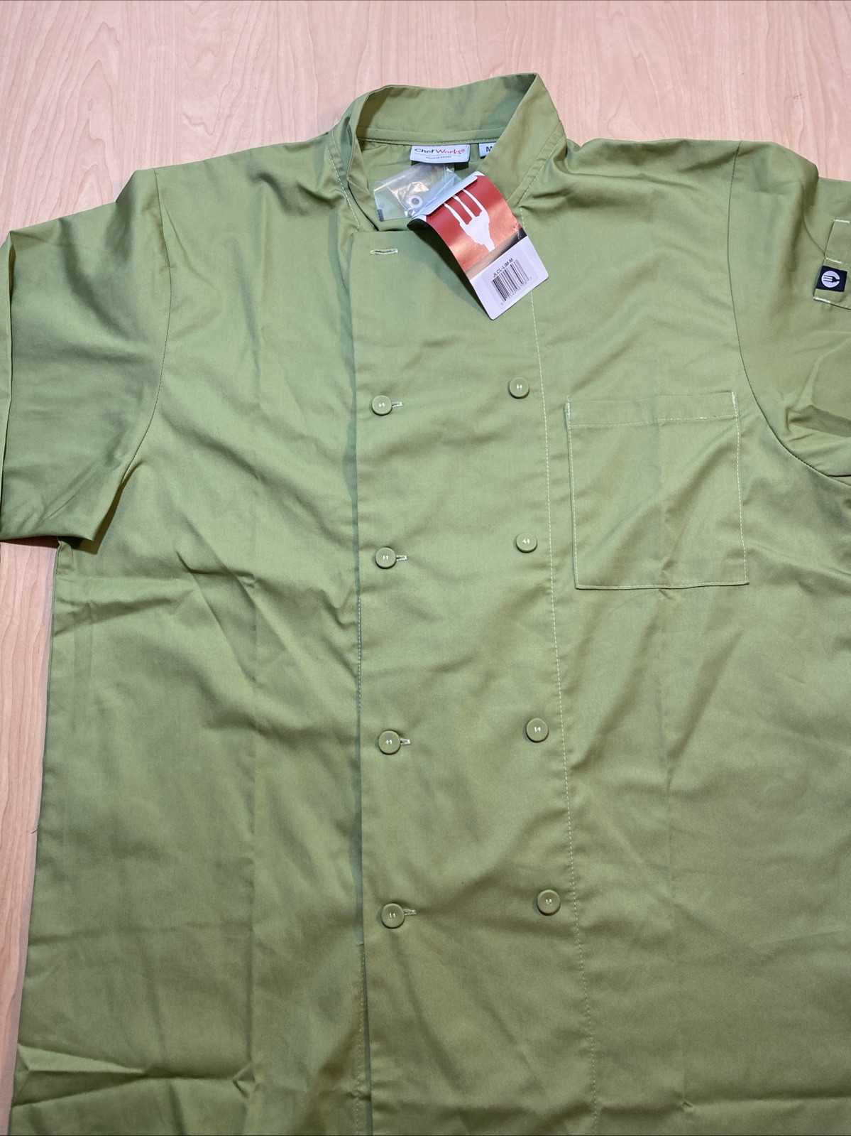 CHEF WORKS COAT Medium Green Made In Egypt M NEW NWT Shirt Jacket