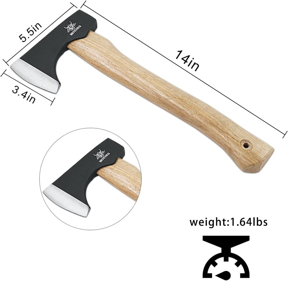 Rugged 14" Throwing Hatchets 3pk - Sharp High Carbon Steel, Balanced for Comp...