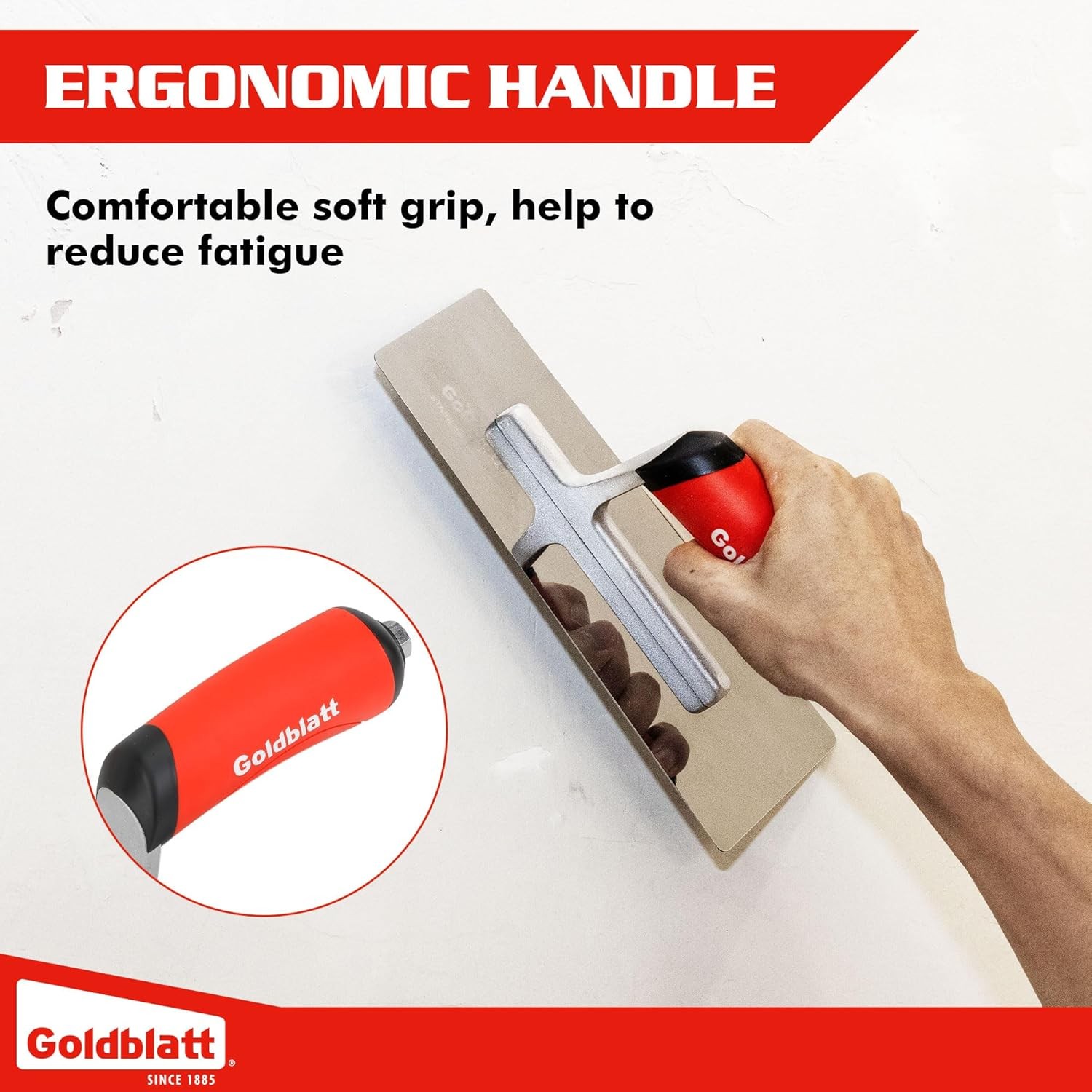 Goldblatt 3PIECE Venetian Plaster Finishing Trowel Set Drywall & Concrete Trowel