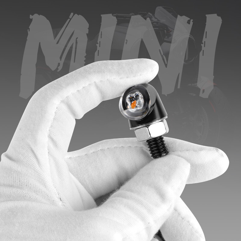 4pcs LED Mini Motorcycle Turn Signal Indicator Brake Light Running Lamp DRL 12V