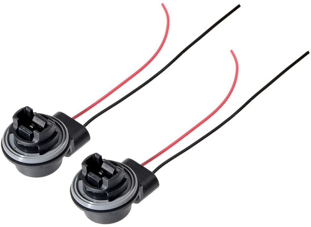 Universal Pigtail Wire Female Socket 3156 Two Harness Back Up Reverse Lamp Bulb