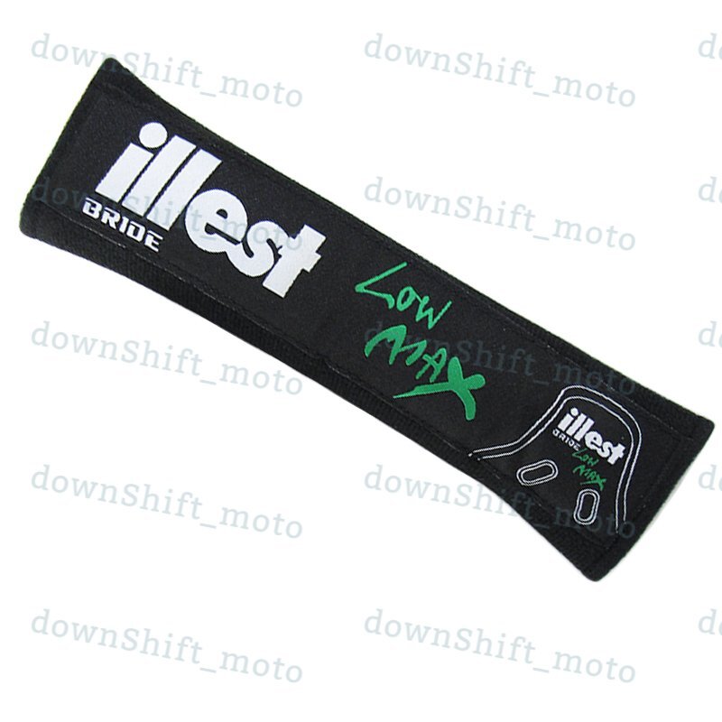 X2 Black JDM ILLEST BRIDE Seat Belt Cover Shoulder Pads Embroidery for Honda New