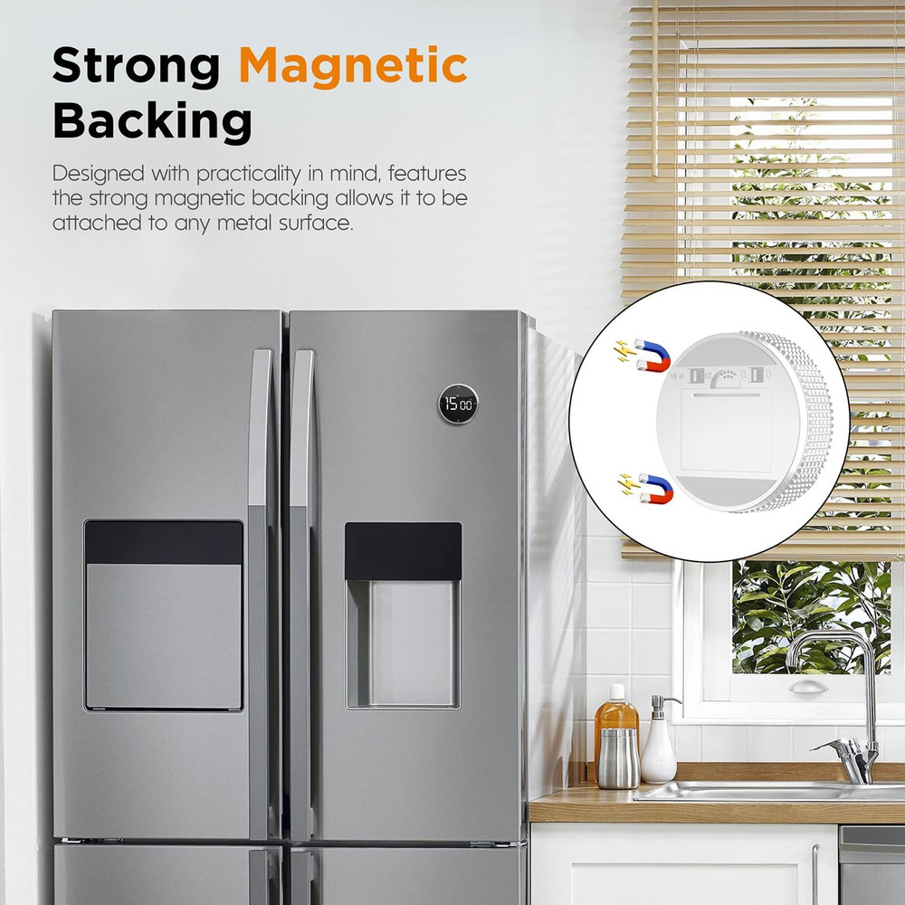 Upgrade Digital Kitchen Timer - Magnetic Countdown Countup Visual Pomodoro Timer