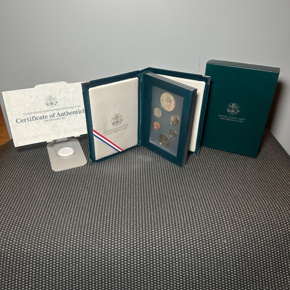 1990-S Proof PRESTIGE SET 6 Coin w/Box and Cert