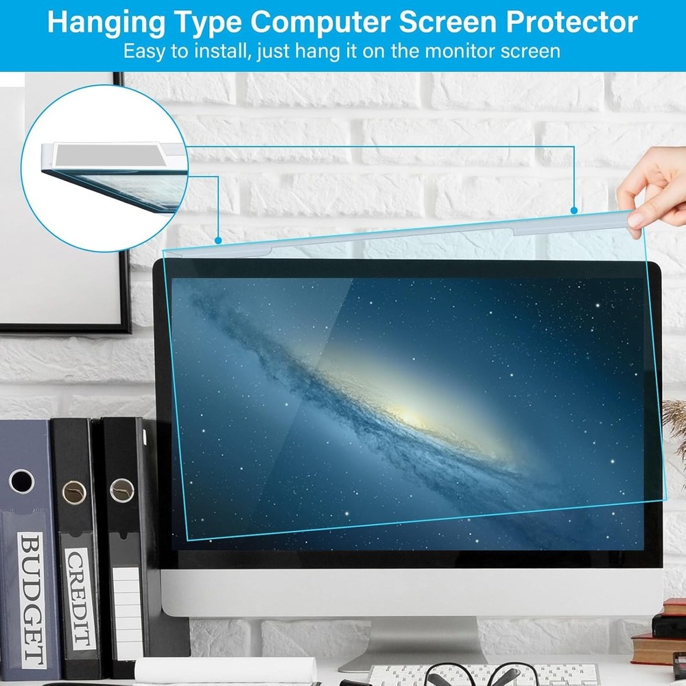 25-27 inch Computer Blue Light Blocking Screen Protector Anti-UV Eye Protecti...