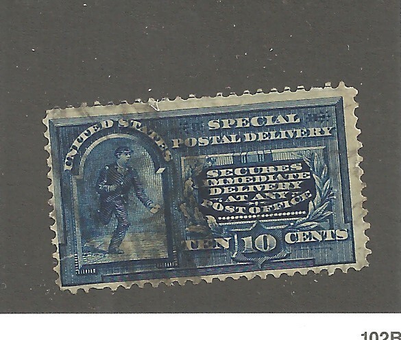 US Special Delivery  # E5 , 10 cent blue, used, 1895