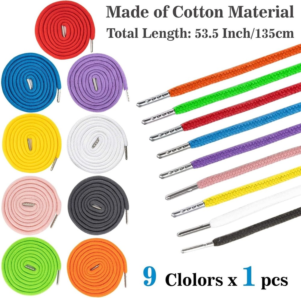 Replacement Drawstring for Shorts - 8 Pcs Durable Hoodie String Replacement in