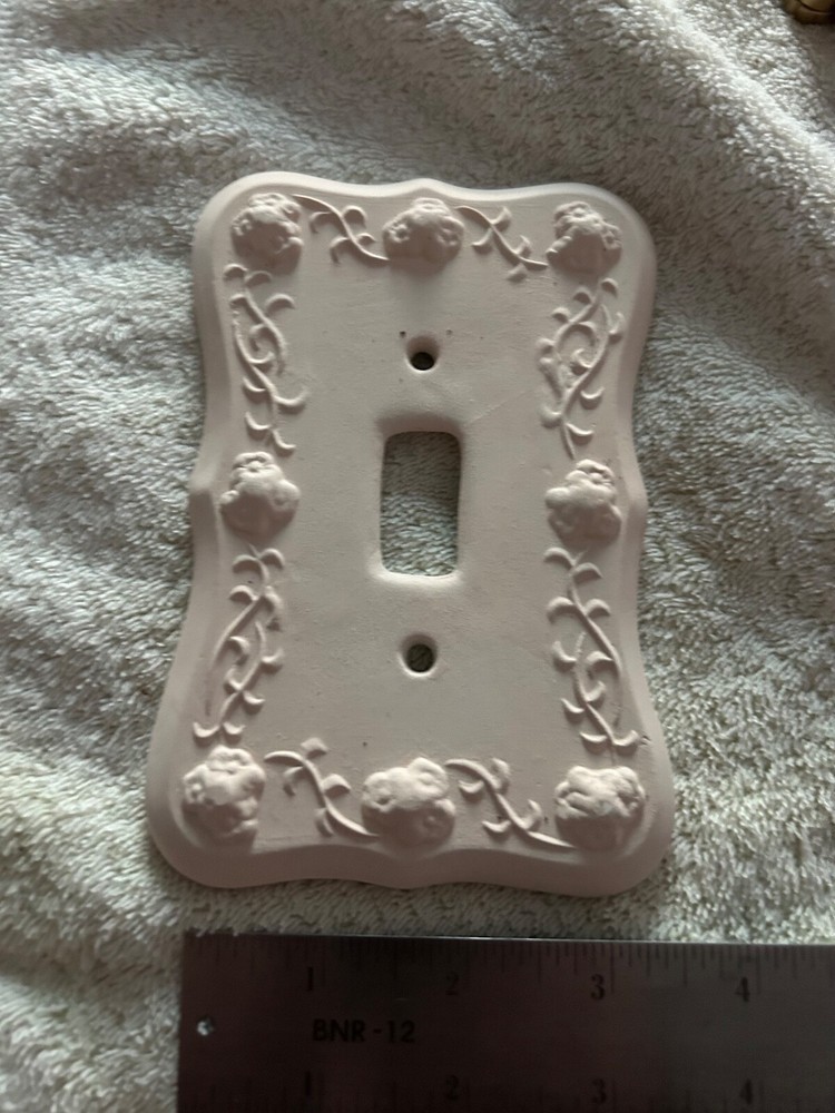 Vintage Electrical Wall Cover Light Switch Flowers