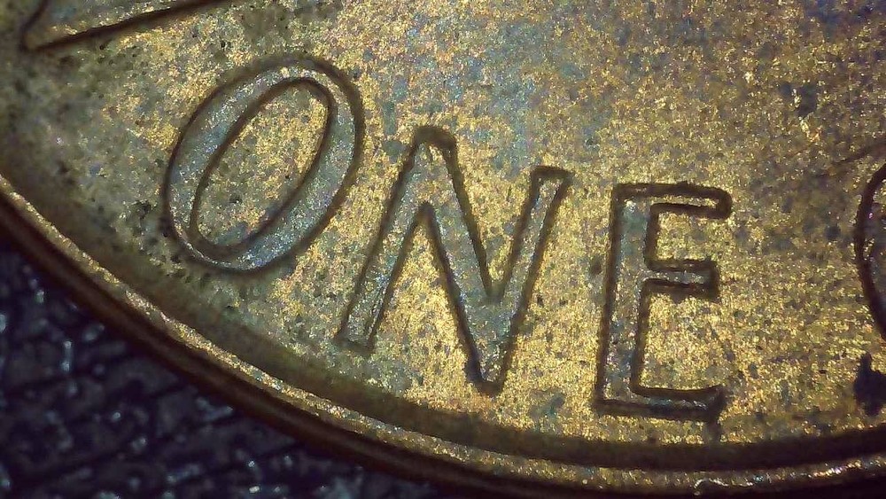 1979 D Lincoln Penny error collar break