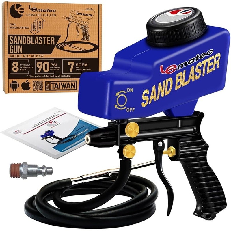 Air Compressor Powered Soda Blaster Kit Lightweight Rust Removal Tool Crafts New