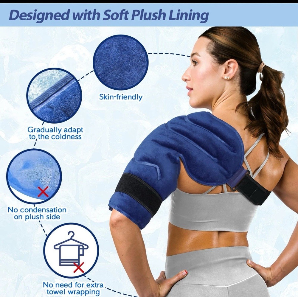 Shoulder Ice Pack Rotator Cuff Cold Therapy, Reusable Gel Ice Pack for Should...