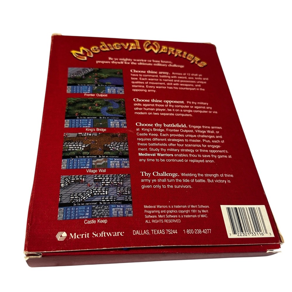 Medieval Warriors - Commodore Amiga Big Box Software / Game