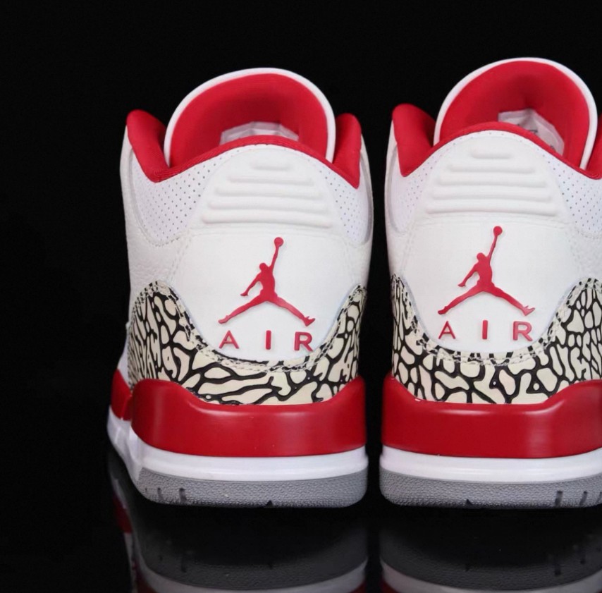 Men's Jordan 3 "Cardinal Red" Retro Mid Top Basketball Shoes Us Size7-12