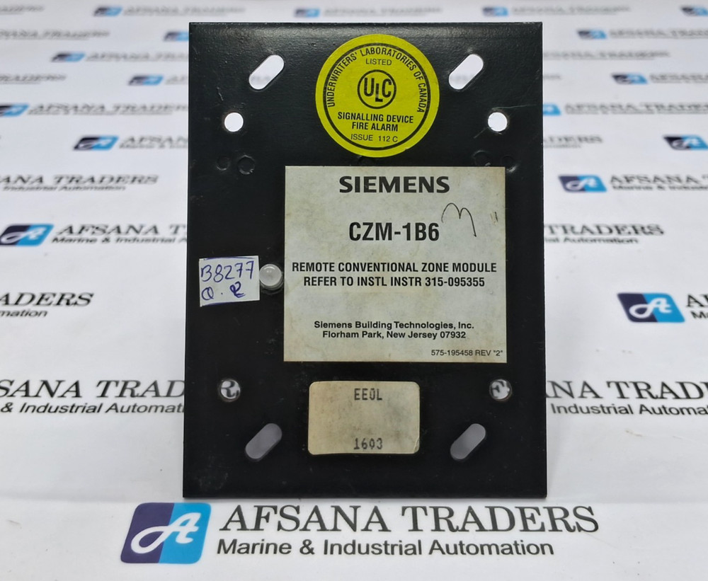 SIEMENS CERBERUS PYROTRONICS CZM-1B6 REMOTE CONVENTIONAL ZONE MODULE