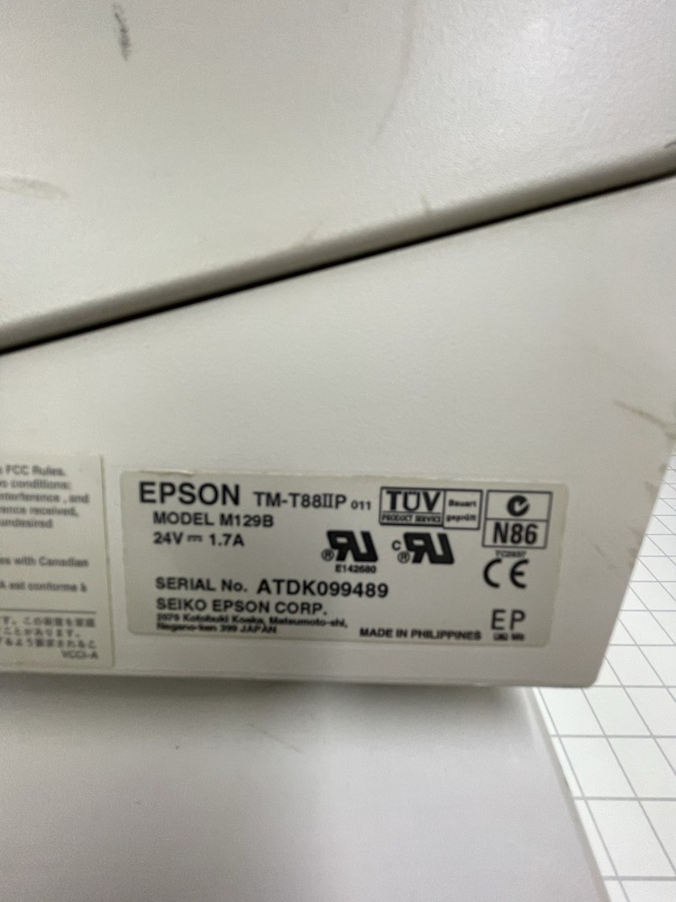 Epson POS Printer TM-T88IIP Thermal Receipt Printer (Model M129B)