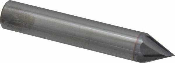 Accupro 1/2" Cutter Head Diam, 1/2" Shank, 4 Flute Single End Solid Carbide C...