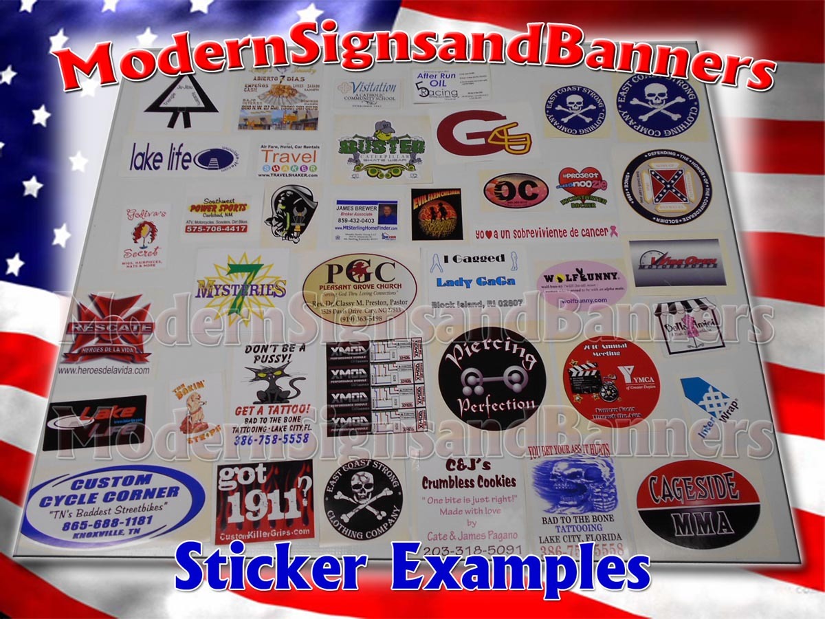 250 5x5 Custom Printed Full Color Outdoor Vinyl Car Bumper Sticker Decal Die Cut