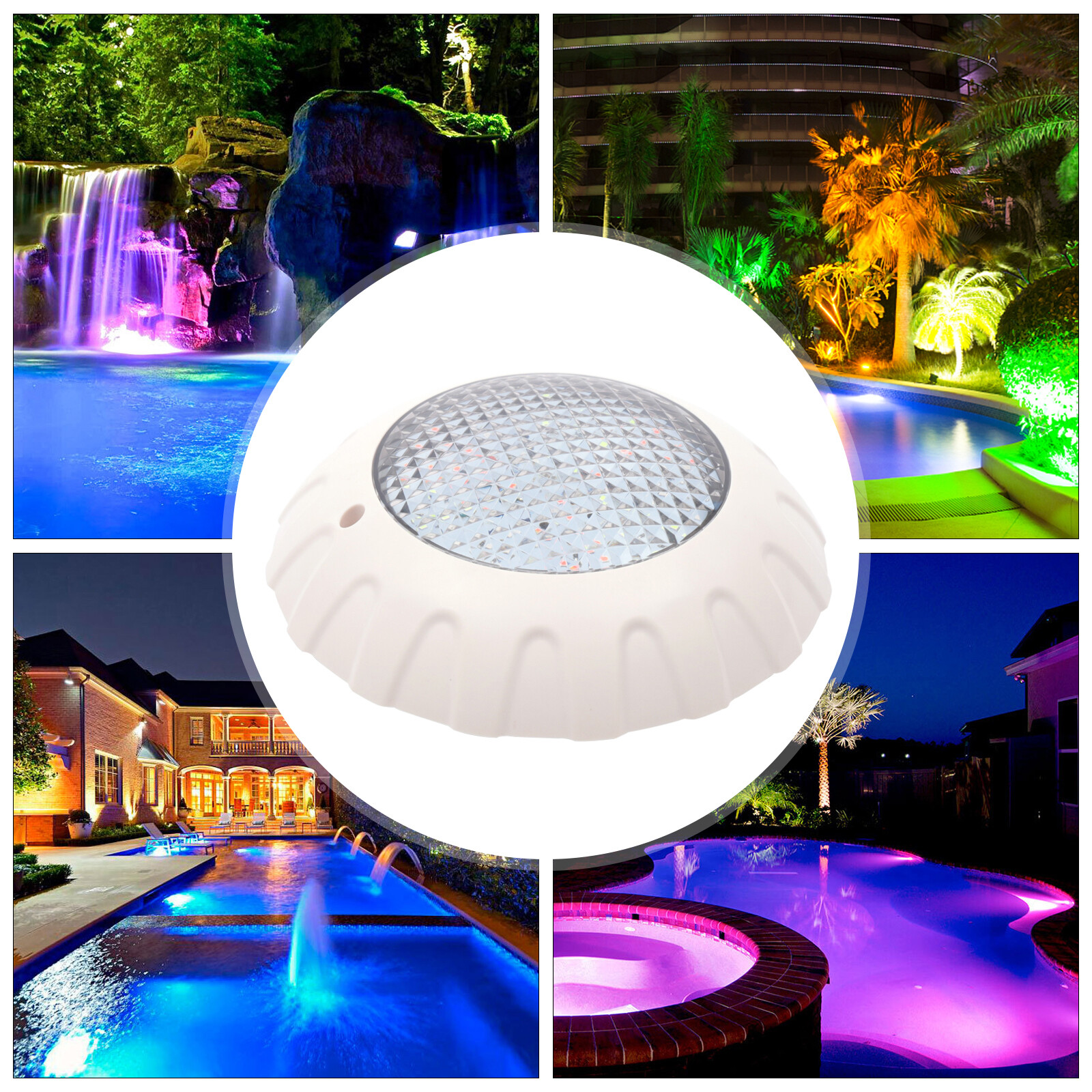 12V 38W Waterproof RGB Swimming LED Pool Lights underwater light IP68 Lamp Spa