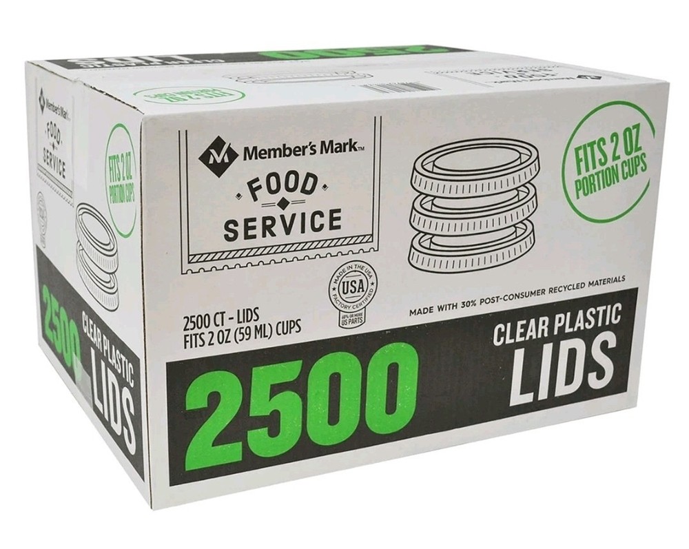 Member's Mark Portion Lids - 2 Ounce/2500 Count, Damaged Packaging