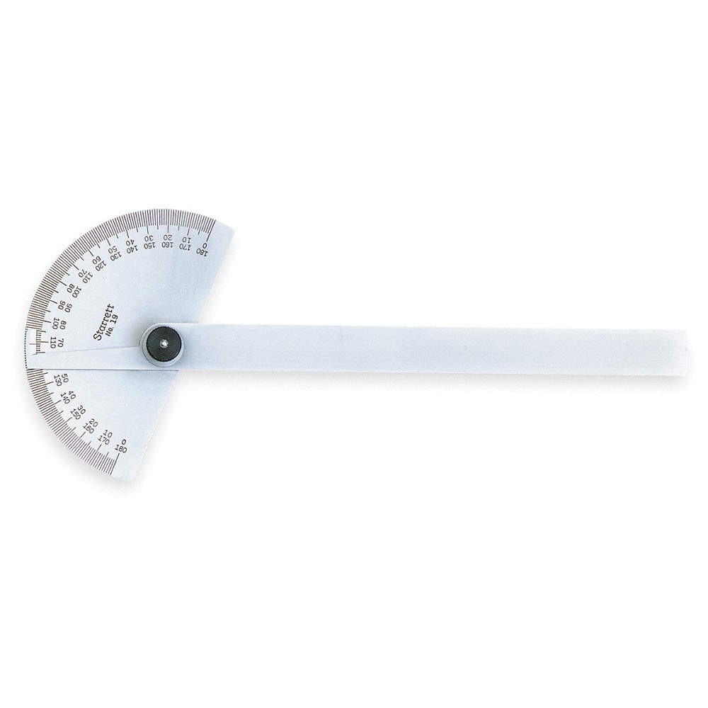 STARRETT C19 Manual-Reading Protractor,Grad 1 deg 2ZUY3