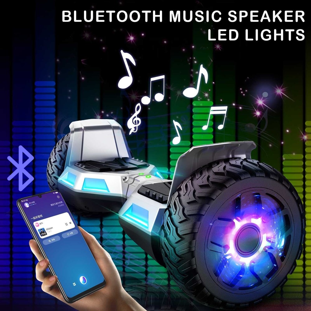 8.5'' Electric Hoverboard Light-Up Bluetooth Self-Balancing Hoverboard Off Road