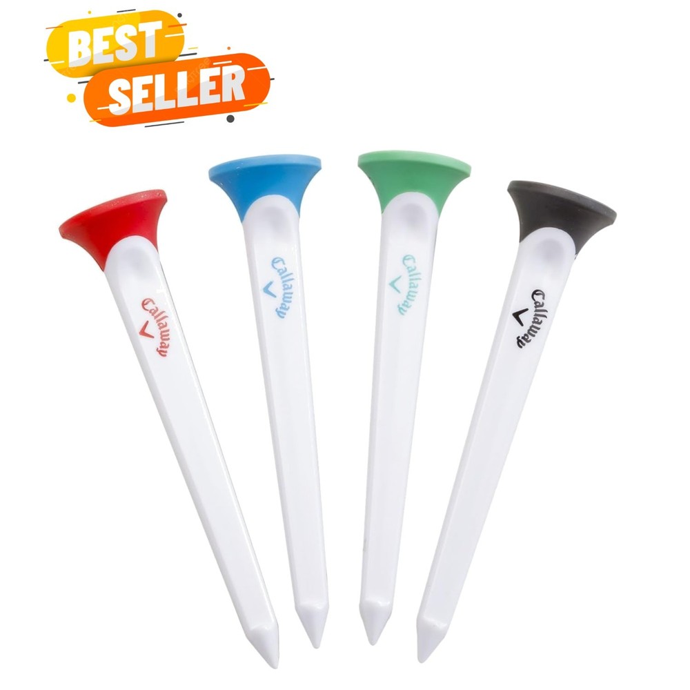 Par Tee Assorted Color Golf Tees - Durable 4-Pack for Maximized Distance