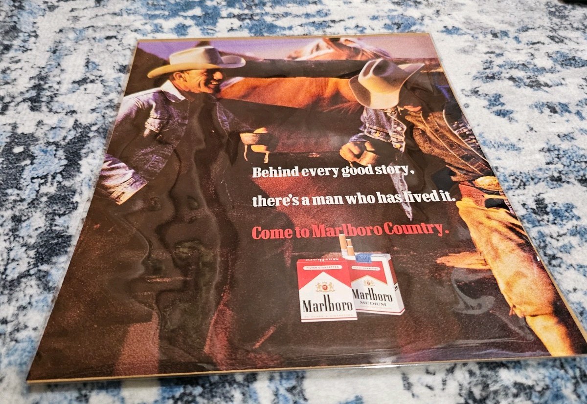 1994 Marlboro Magazine Print Ad Marlboro Country Cowboy Vintage Horse 8x10